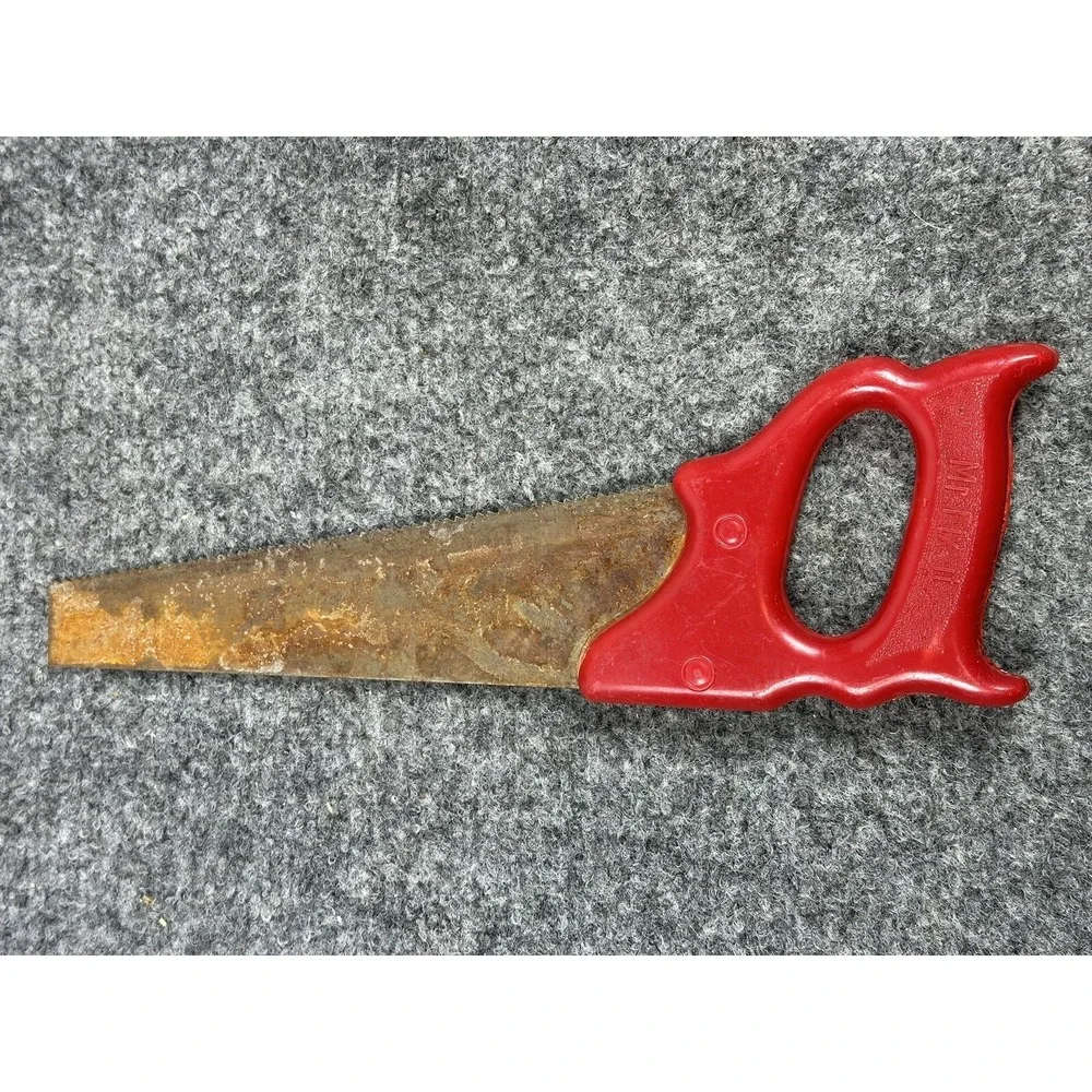 Mr. Fix er Fixer vintage toy metal‎ tool chest box Handsaw saw straight edge R&S